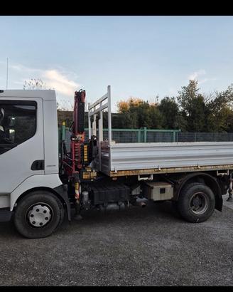 RENAULT MIDLUM 220 Cassone Gru FASSI F55 89000 KM