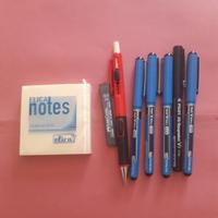 5 Pilot Roller V Ball 05 +1 Pilot clicker + Postit