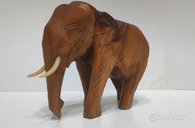 Scultura in legno Elefante