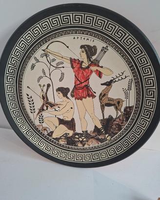 piatto Greco vintage  in terracotta Artemide  