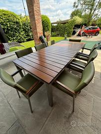 Tavolo Esterno in Teak con 8 Sedie