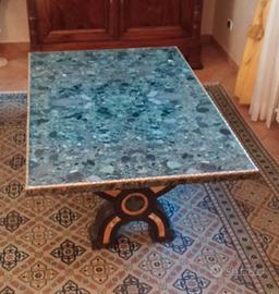 Grande tavolo da salotto in marmo di fine '800