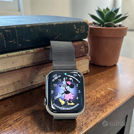 APPLE WATCH ACCIAIO  45MM CELLULAR MAGLIA MILANESE