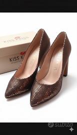 Kiss Kriss Décolleté in Vera Pelle  Nuove 36