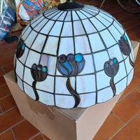 Lampadario vintage vetro piombato