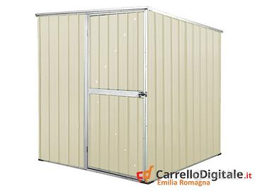 Box da giardino lamiera 175x185cm 2,92mq avorio