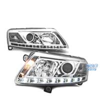 FARI AUDI A6 C6 04-08 CON DRL TRU CROMATI