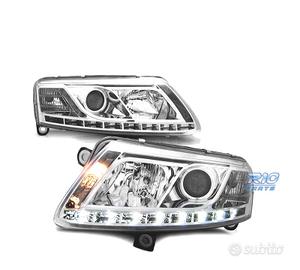 FARI AUDI A6 C6 04-08 CON DRL TRU CROMATI
