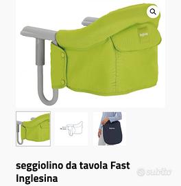 seggiolino da tavola fast inglesina
