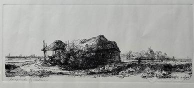 Riproduzione di acquaforte di Rembrandt