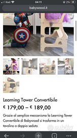 Torre montessoriana - learning tower Baby Wood