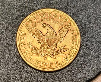 Moneta 5 Dollari Oro Liberty Head