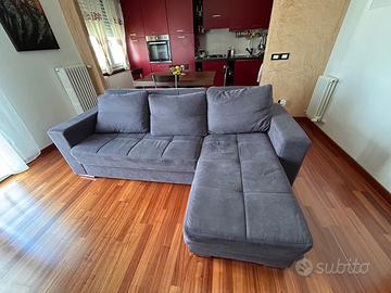Divano-letto a L con contenitore