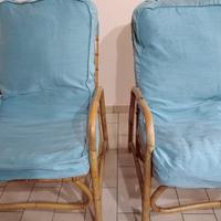 Fodere celesti per poltrone 