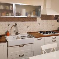  cucina colore bianco e rovere