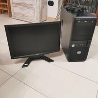 PC usato Intel core2 duo E7400 500gb con Monitor