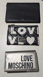 borsette e pochette furla, love moschino