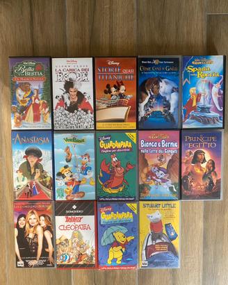 Lotto VHS Disney + cartoni animati anni ’90/2000