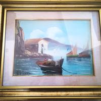 Quadro con scena marina