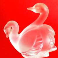 Due cigni in cristallo Lalique 