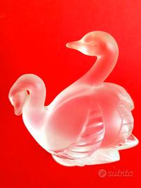Due cigni in cristallo Lalique 