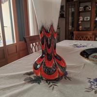 Vaso arredamento rosso bianco e grigio, come nuovo