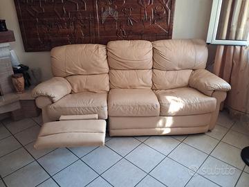 divano 3 posti in pelle 