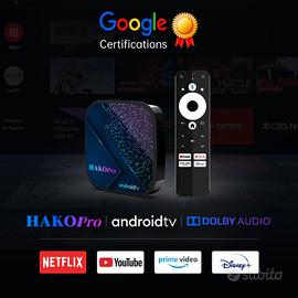HAKO PRO TV box Android 11 Certificato GOOGLE