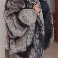 Giacca in volpe argentata