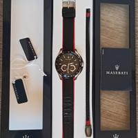orologio Maserati uomo e bracciale in pelle 