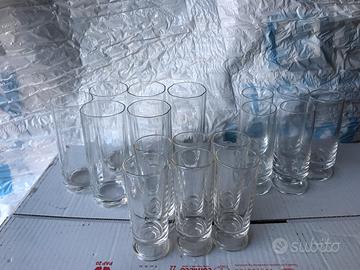 Tre set bicchieri liquore/aperitivo