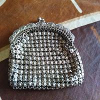 Portamonete vintage metallo cotta di maglia