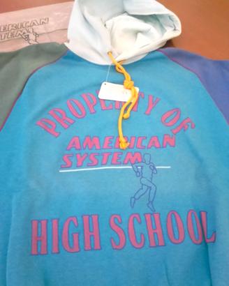 FELPA 'AMERICAN SYSTEM' ANNI '80 VINTAGE-NUOVA