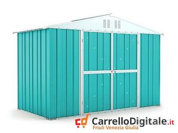 Box giardino lamiera zincata 327x155 azzurro