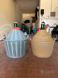 Damigiana per vino + attrezzatura per vendemmia