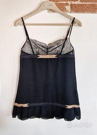 Top La Perla Lingerie in raffinato pizzo e seta