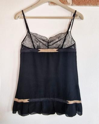 Top La Perla Lingerie in raffinato pizzo e seta