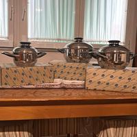 AMC tris pentole gourmet nuove con scatole