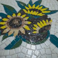 Mosaico in tessere vetrose girasoli