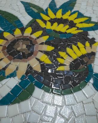 Mosaico in tessere vetrose girasoli
