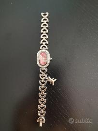 Orologio donna in acciaio con quadrante rosa