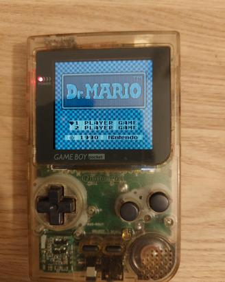 game boy pocket schermo retroilluminato + dr mario