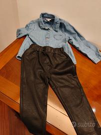 set bambina: pantaloni e camicia 