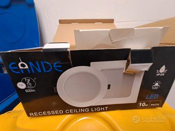 4 Faretti LED Incasso Quadrati 7W Nuovi