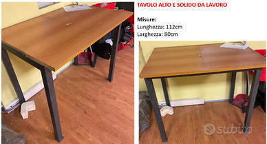 TAVOLO DA LAVORO ALTO O SCRIVANIA ALTA