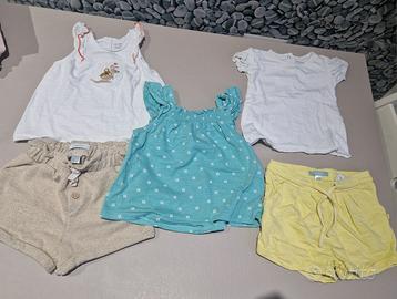 Set estivo bimba Obaibi/Prenatal 12/18 mesi 80 cm