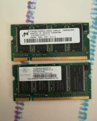 RAM DDR 333 per PC portatile