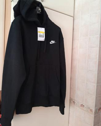 Felpa nera Nike con cappuccio da uomo tg S