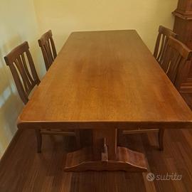 Tavolo e sedie in massello a fratina