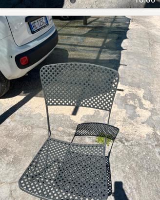 sedie giardino in ferro battuto